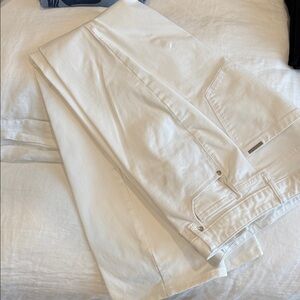 White House Black Market Women's White Boot Cut Pants